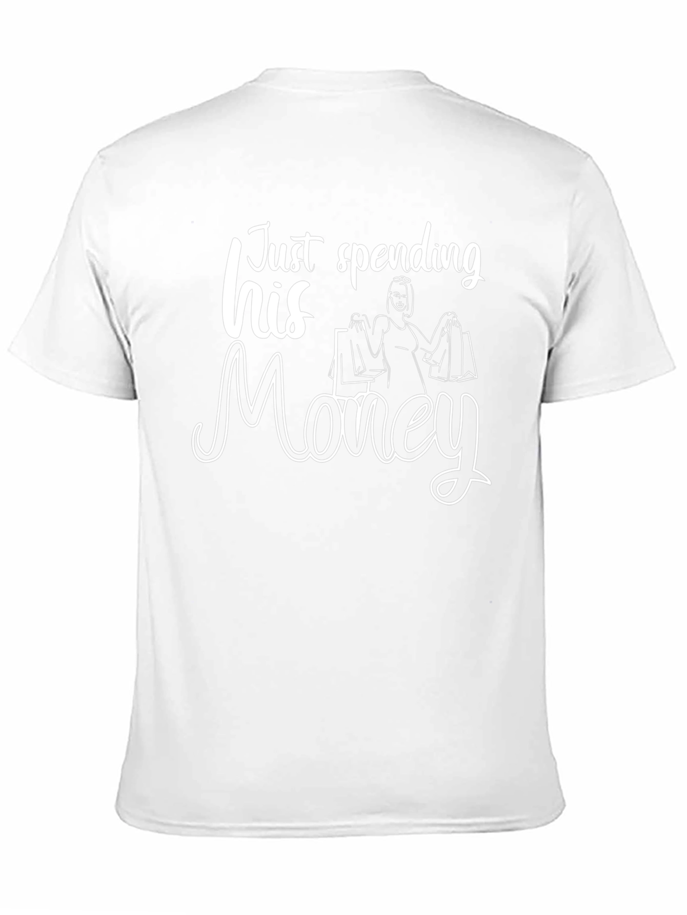 Just Spending His Money Black T-Shirt Funny Design