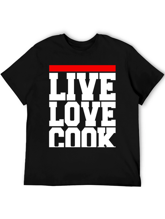 Live Love Cook T-Shirt - Chef Inspired Graphic Tee