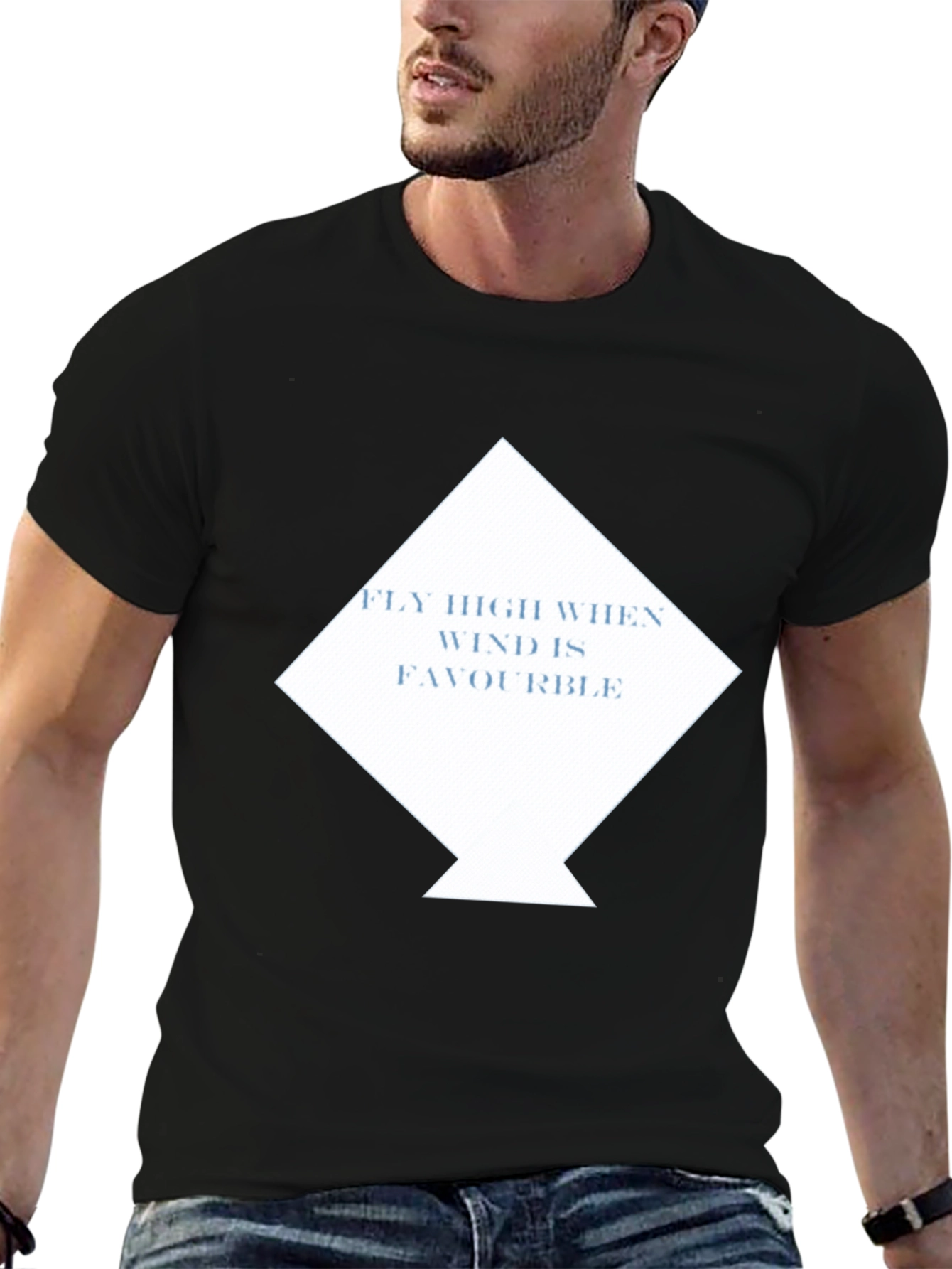 Motivational Kite Graphic Tee - Fly High T-Shirt