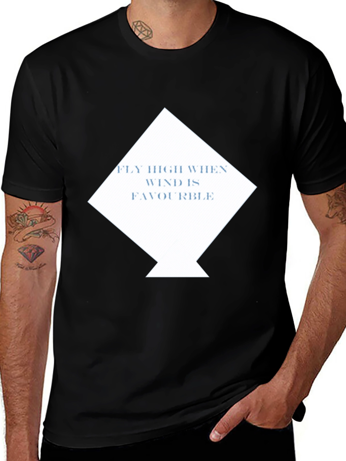 Motivational Kite Graphic Tee - Fly High T-Shirt