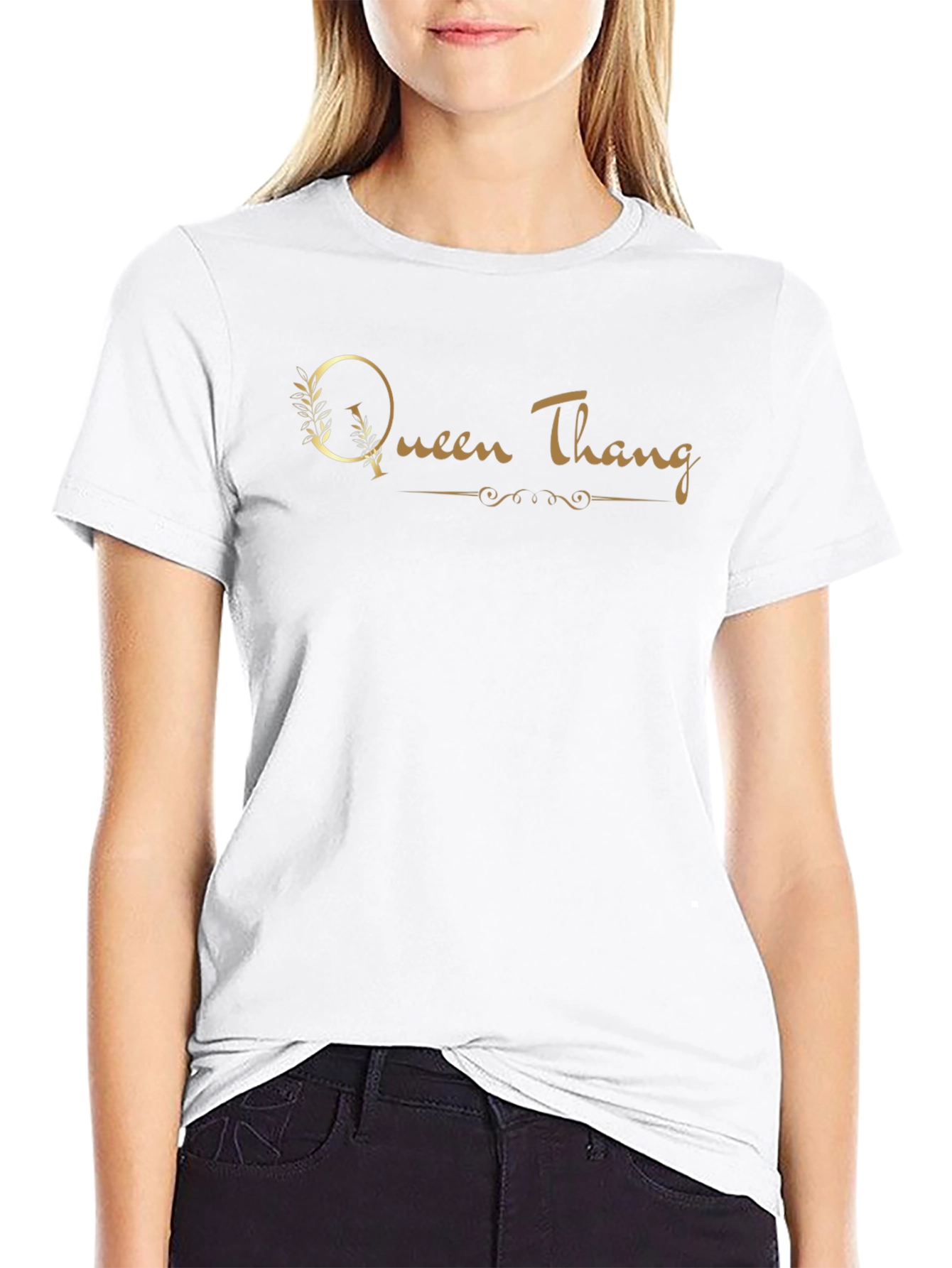 Queen Thang Graphic Tee - Stylish Black T-Shirt