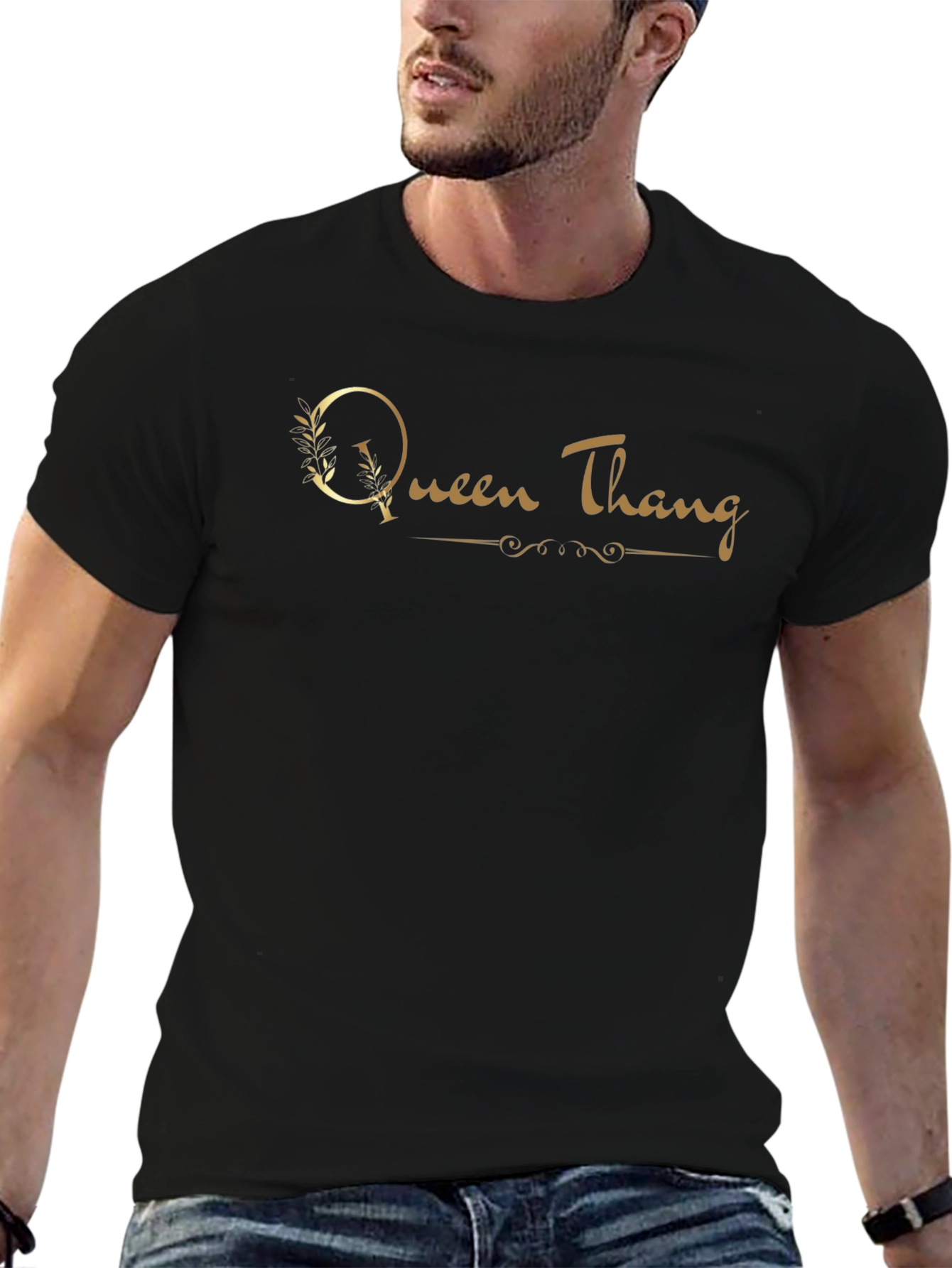 Queen Thang Graphic Tee - Stylish Black T-Shirt