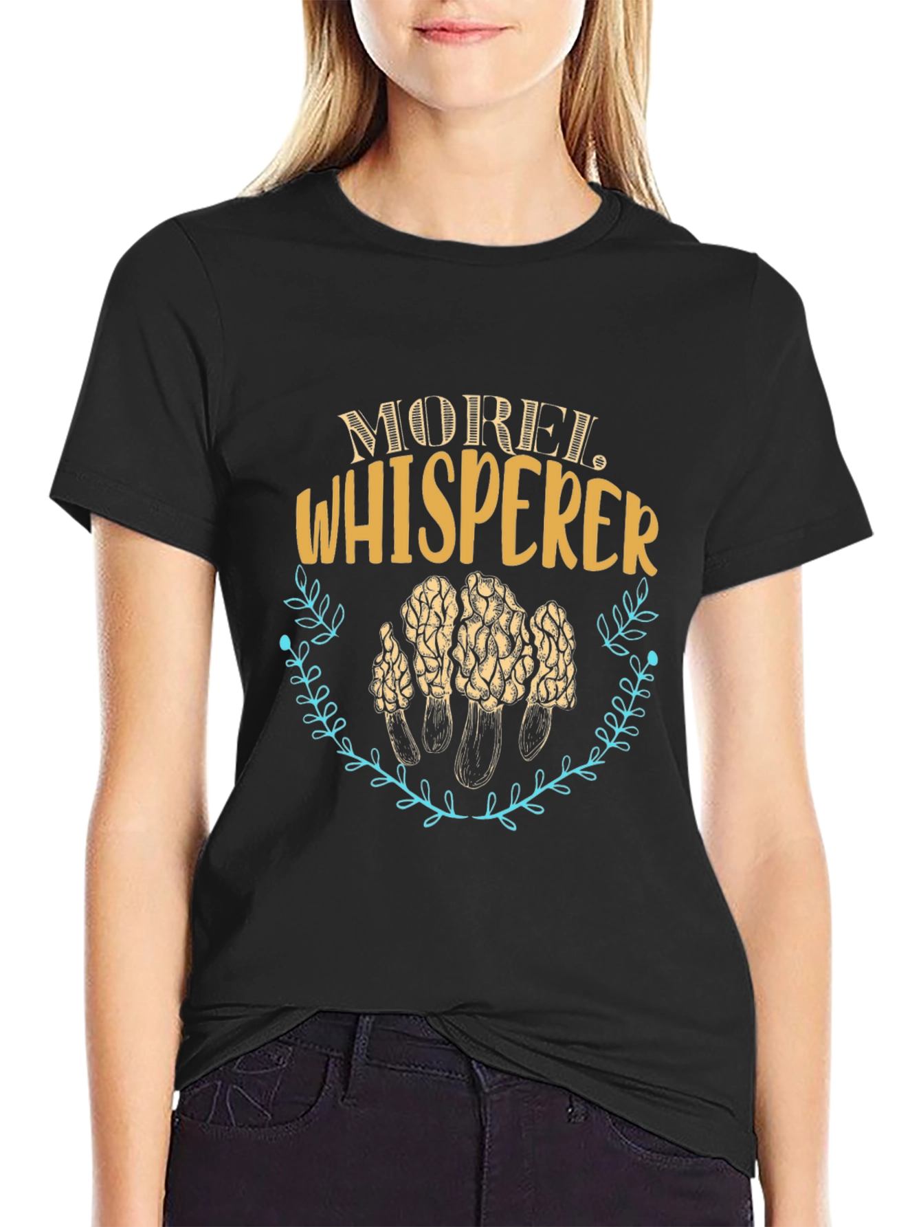 Morel Whisperer Graphic Tee - Mushroom Hunter Gift
