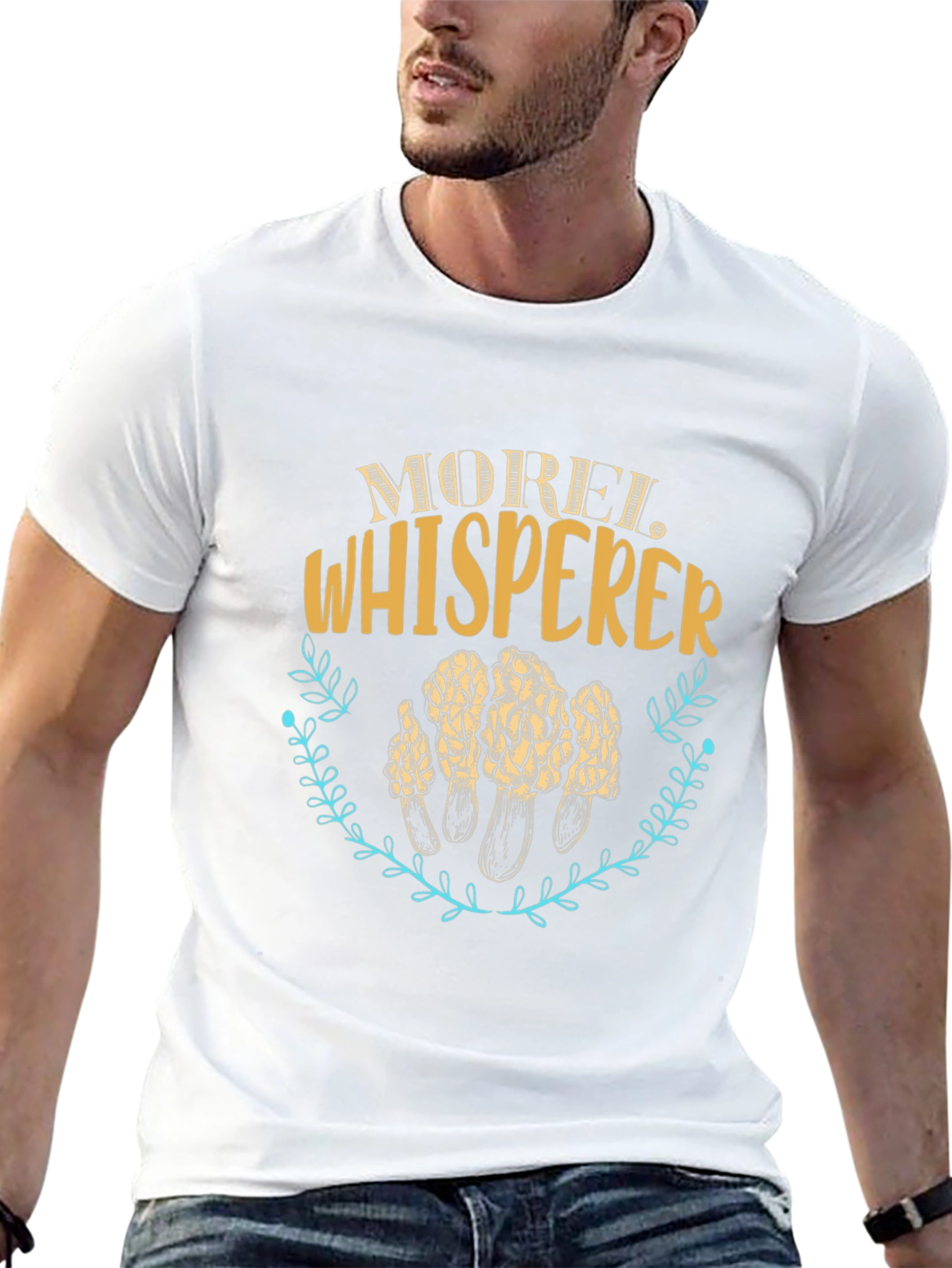 Morel Whisperer Graphic Tee - Mushroom Hunter Gift