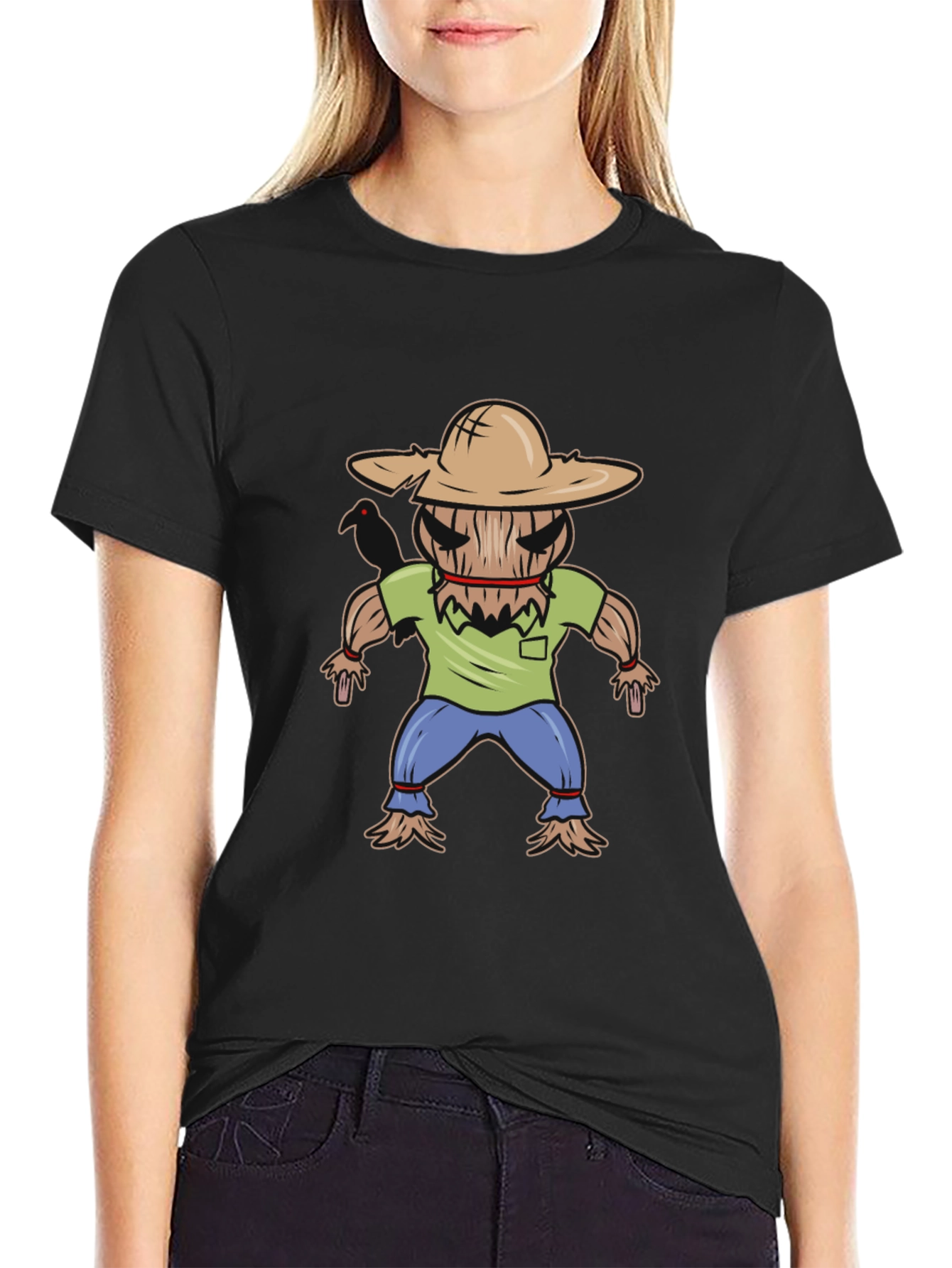 Scarecrow Graphic T-Shirt - Halloween Fun!