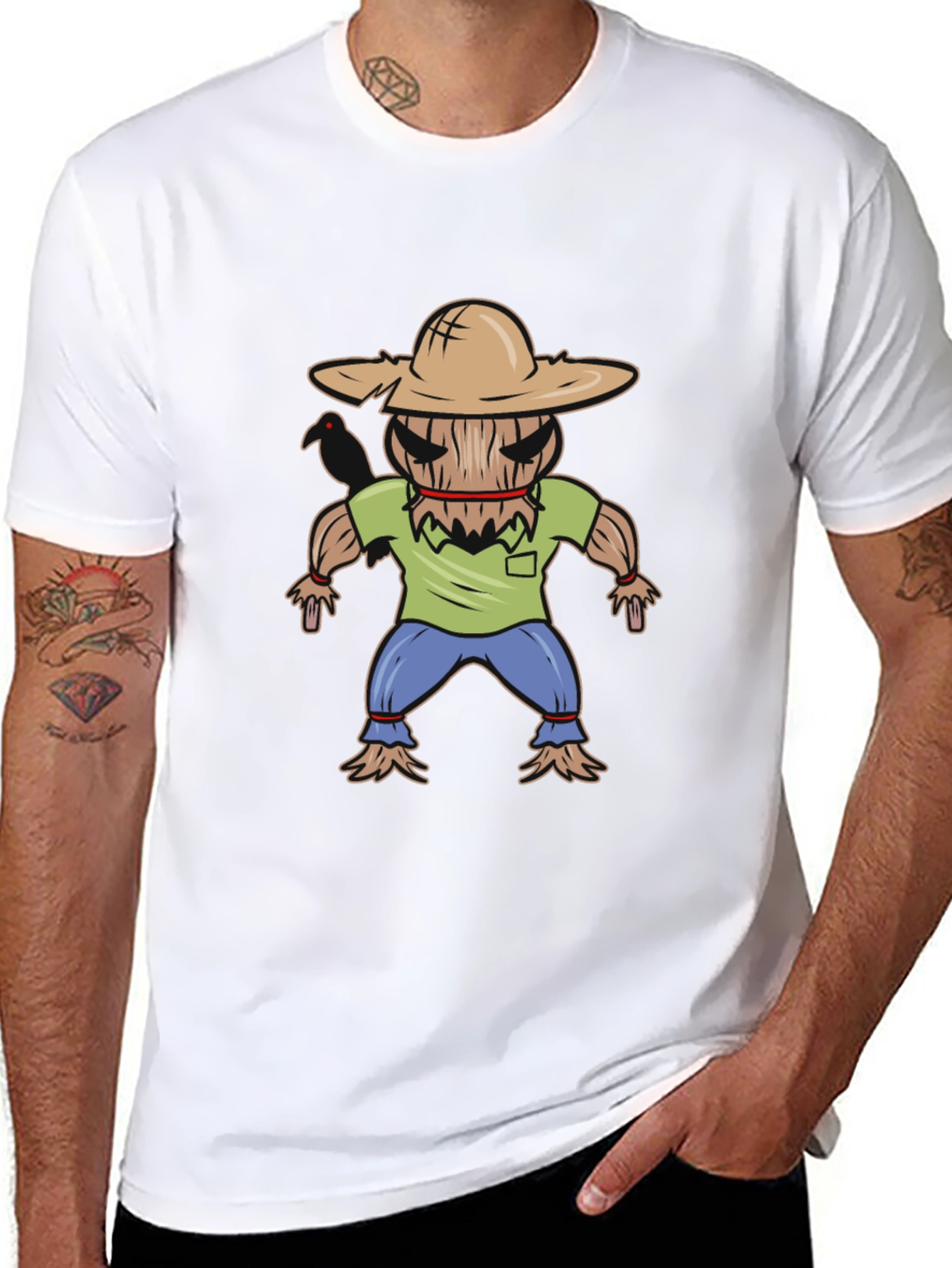 Scarecrow Graphic T-Shirt - Halloween Fun!