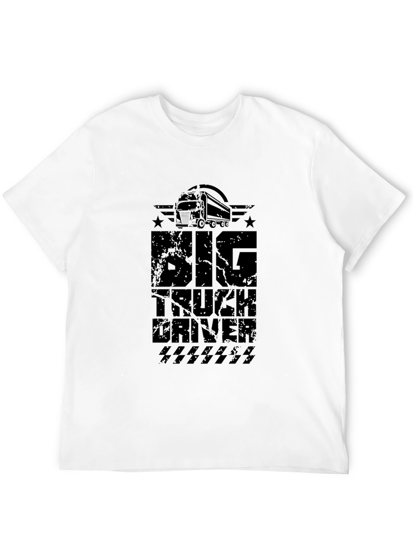 Big Truck Driver Graphic Tee - Black