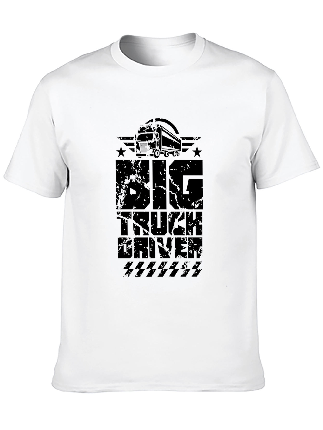 Big Truck Driver Graphic Tee - Black