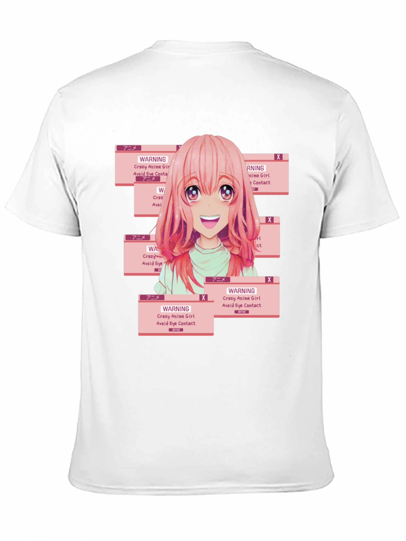 Anime Girl Warning Graphic Tee