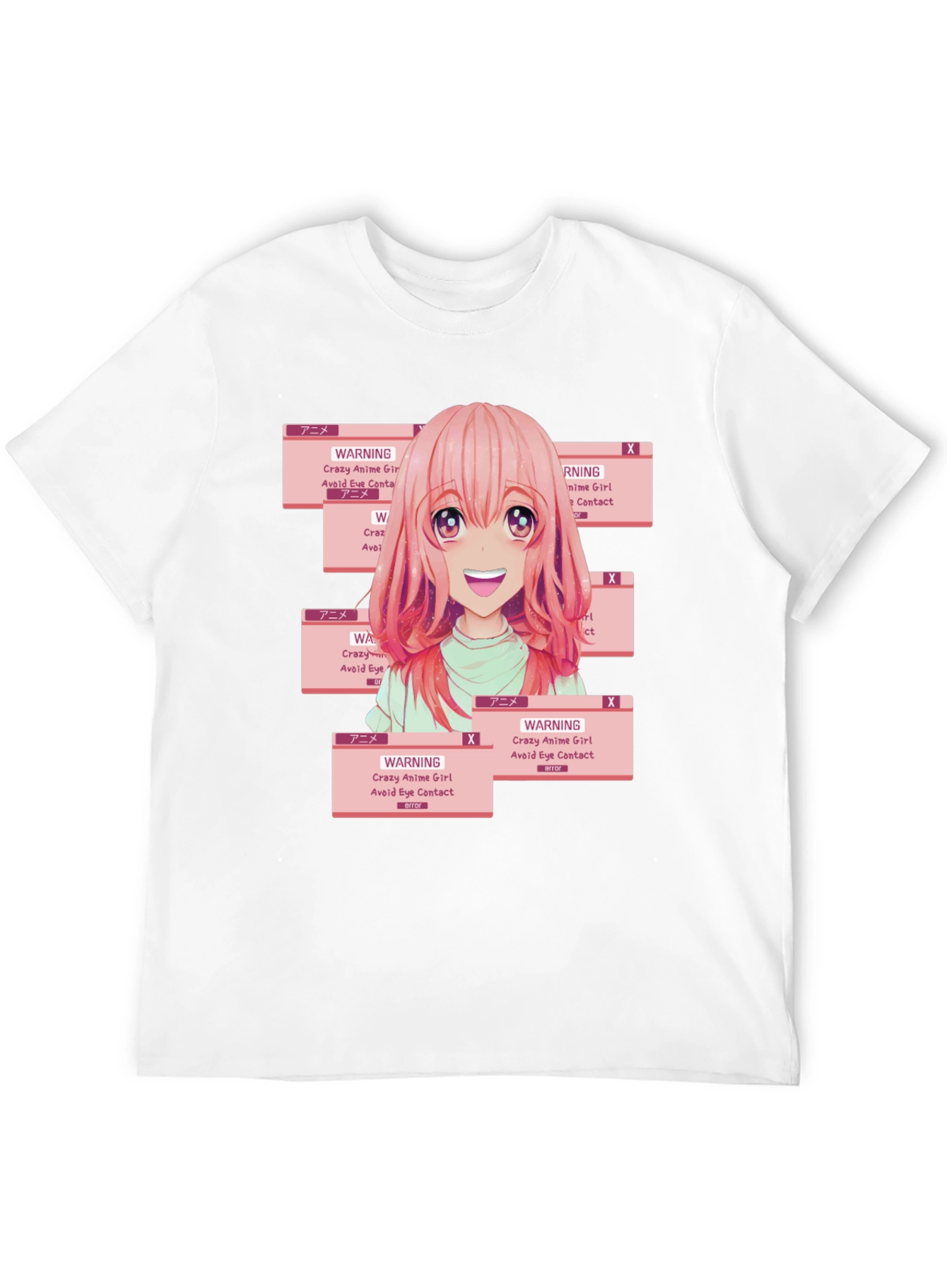 Anime Girl Warning Graphic Tee
