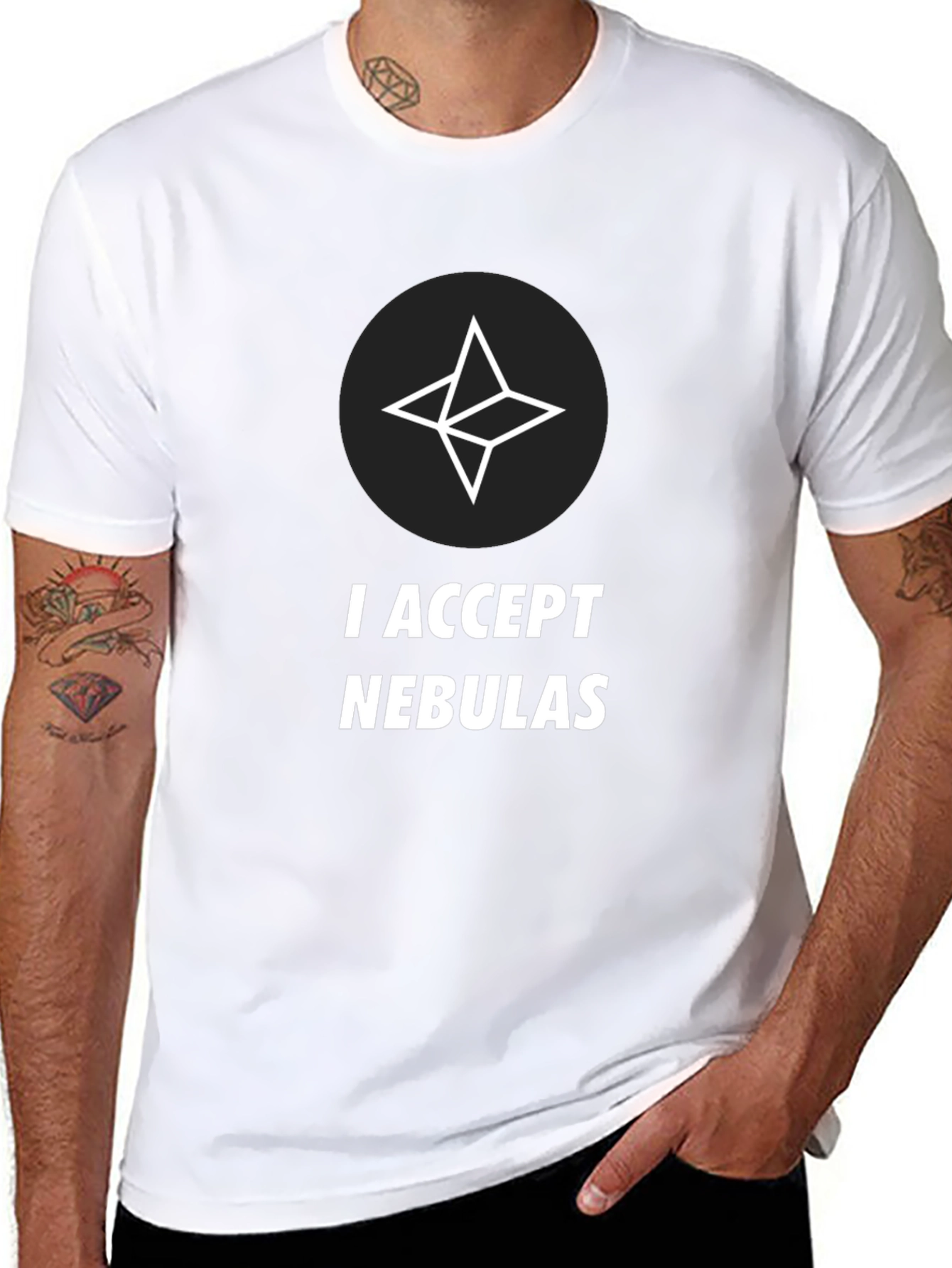 I Accept Nebulas Black T-Shirt