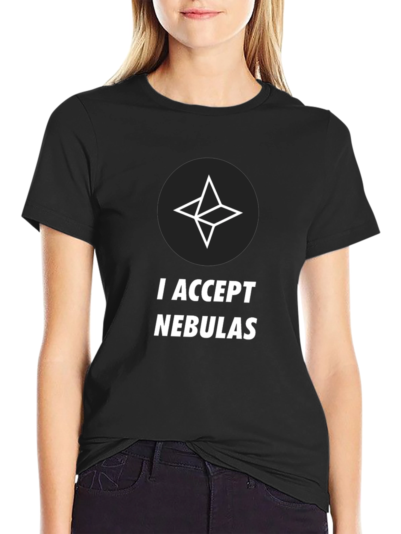 I Accept Nebulas Black T-Shirt
