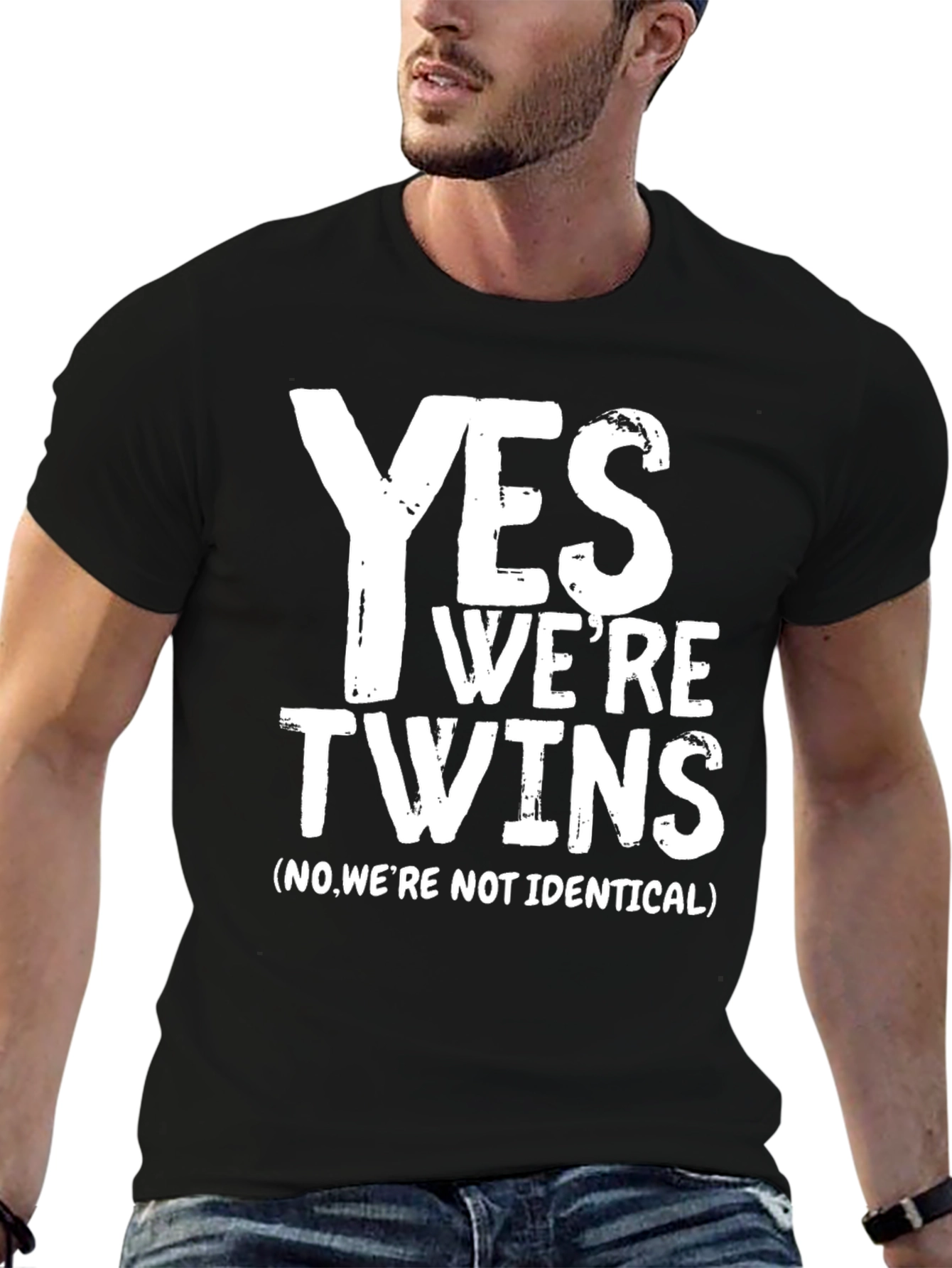 Yes Were Twins T-Shirt - Funny Sibling Tee