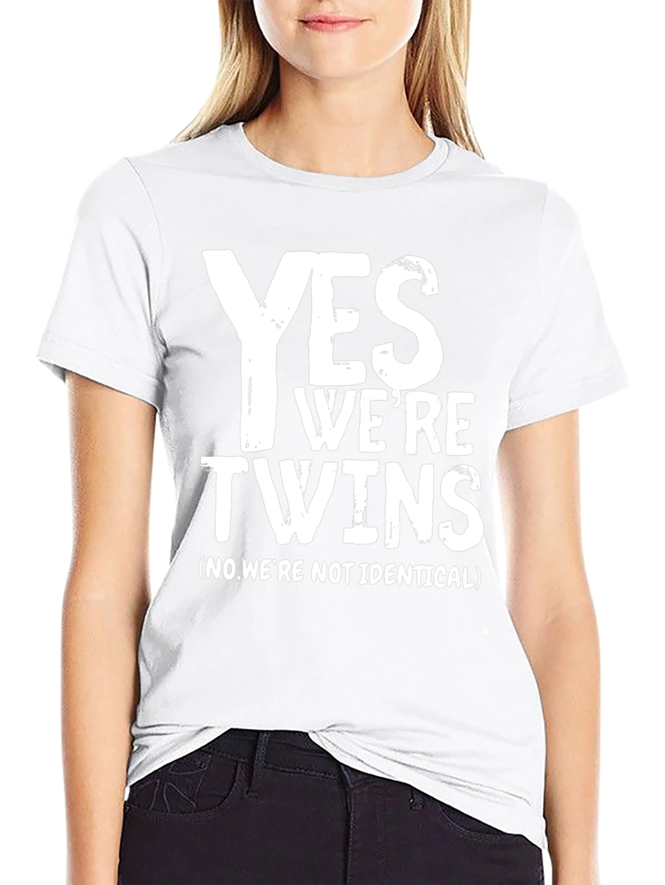 Yes Were Twins T-Shirt - Funny Sibling Tee