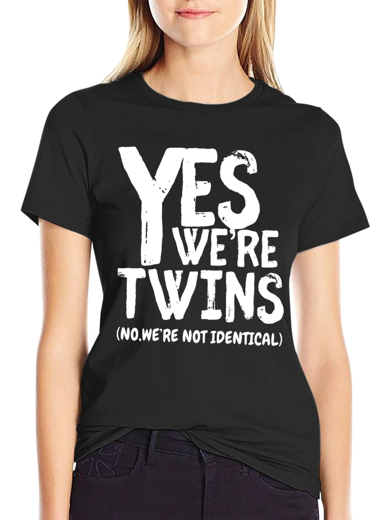 Yes Were Twins T-Shirt - Funny Sibling Tee