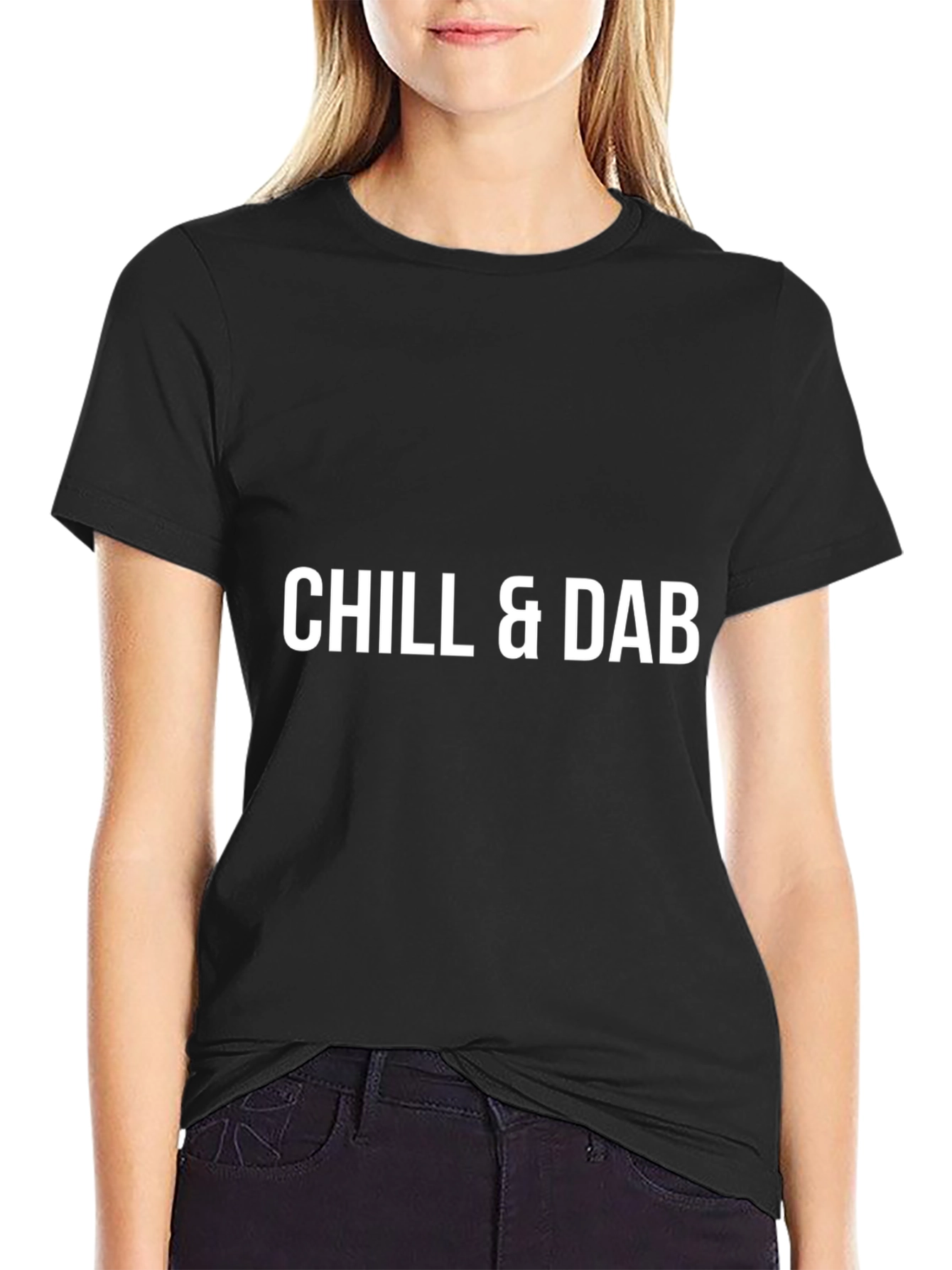 Chill & Dab Graphic T-Shirt - Cool Black Tee