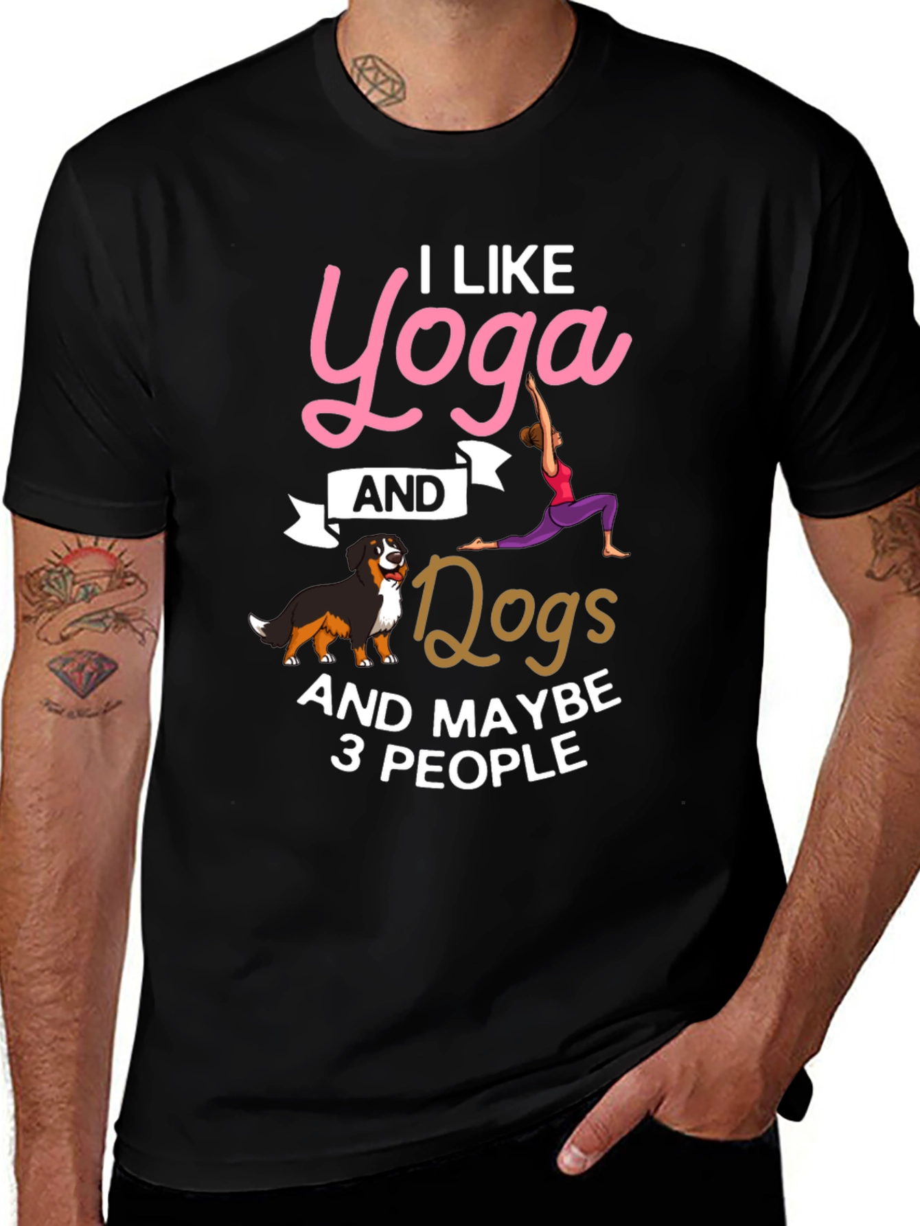 Yoga Dogs & Maybe 3 People Graphic Tee