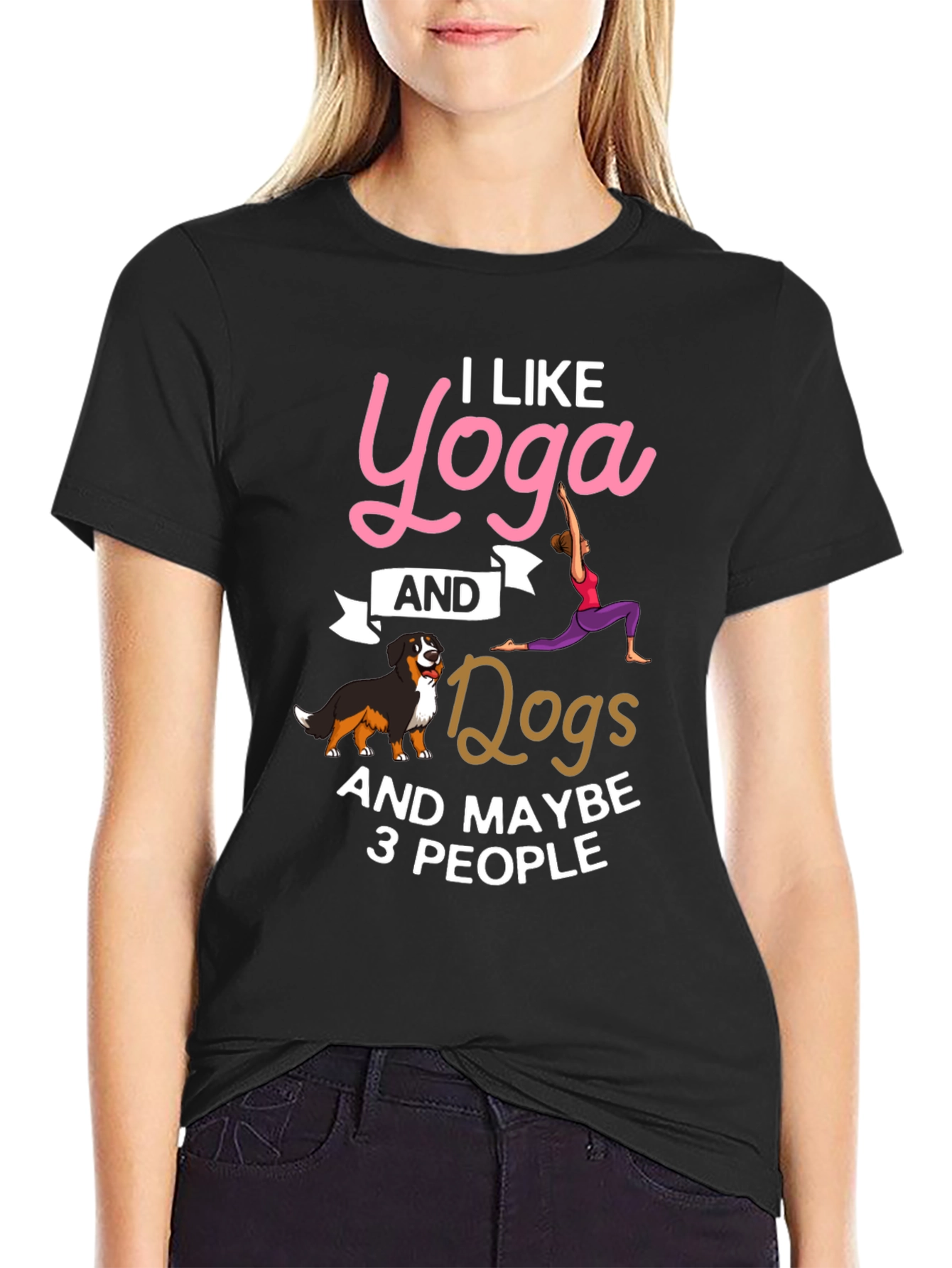 Yoga Dogs & Maybe 3 People Graphic Tee