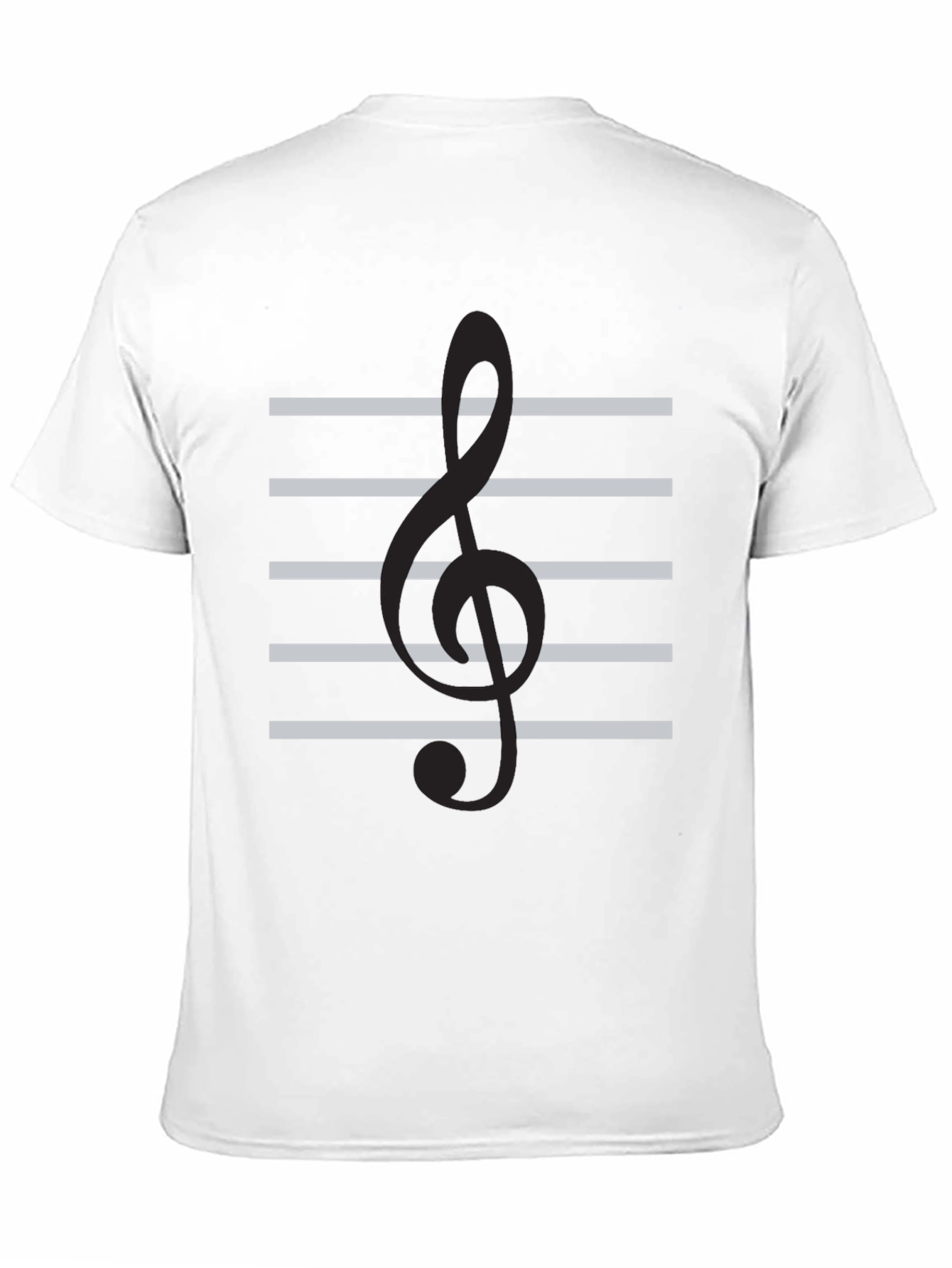 Musical Staff Graphic Tee - Black Cotton T-Shirt