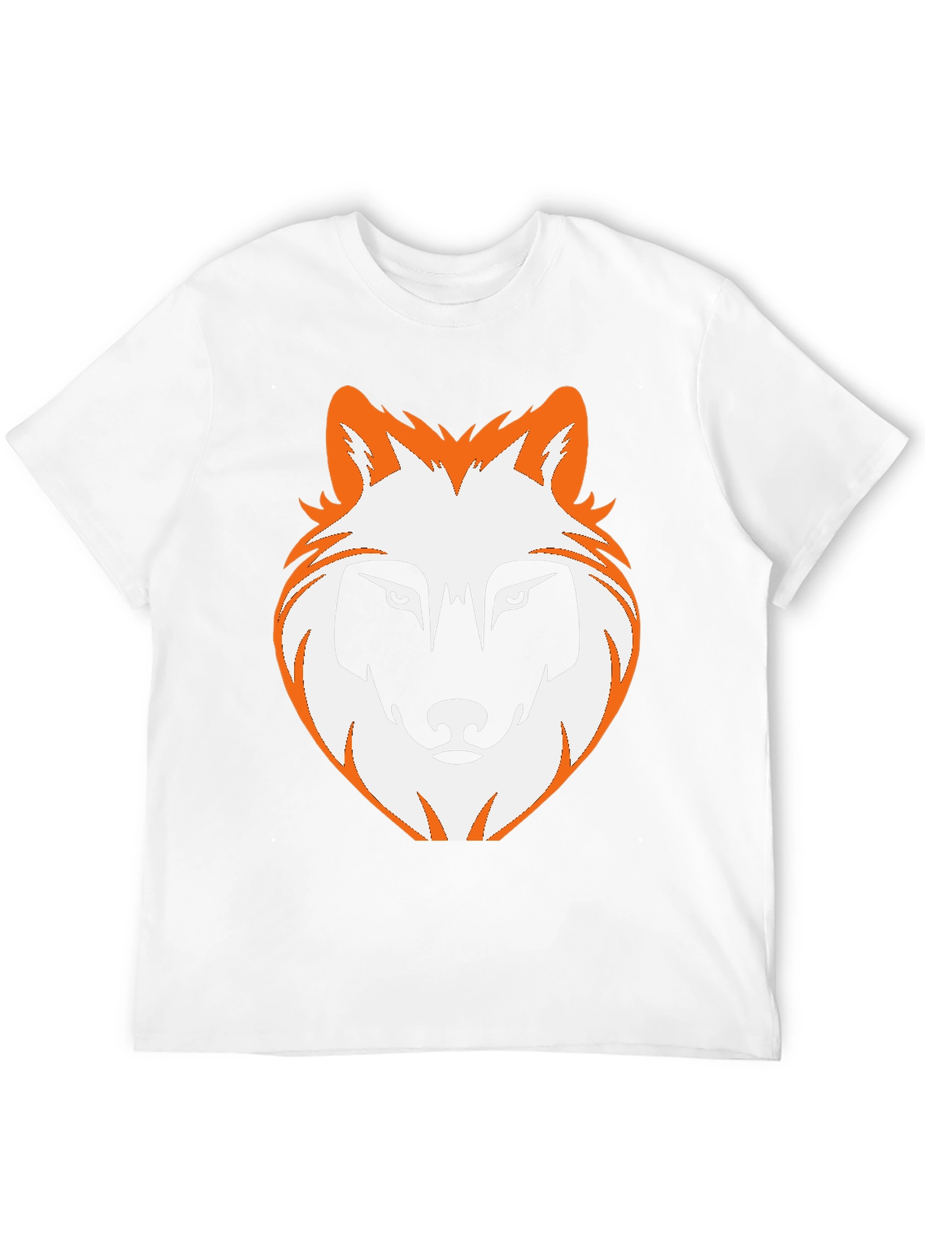 Wolf Graphic Print Tee - Black Casual T-Shirt