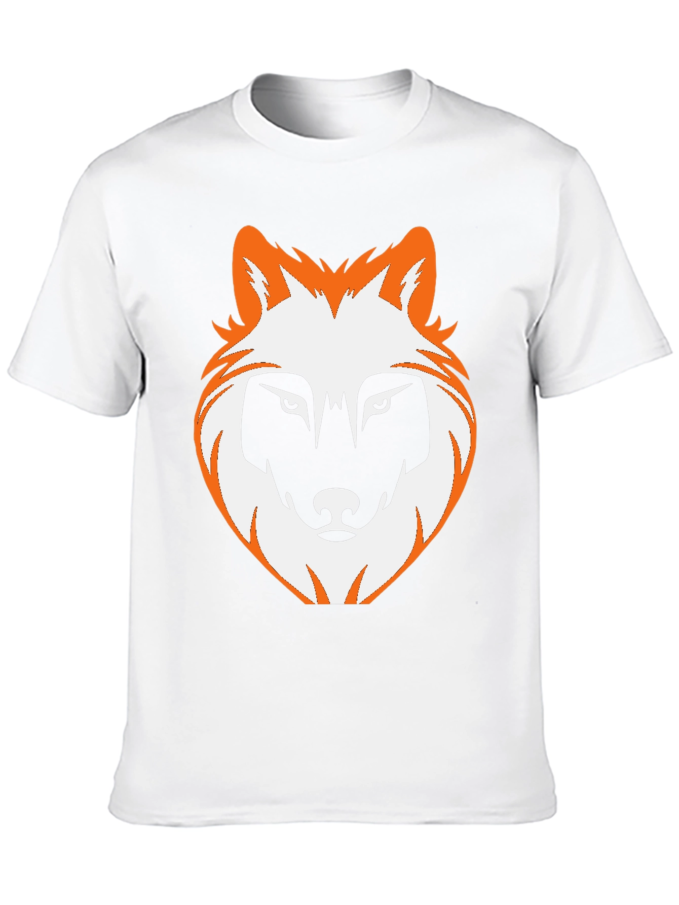 Wolf Graphic Print Tee - Black Casual T-Shirt