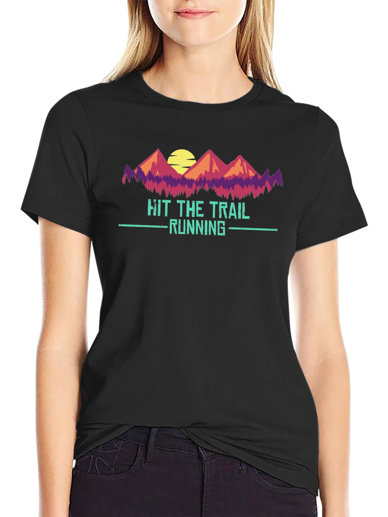 Hit The Trail Running Graphic Tee