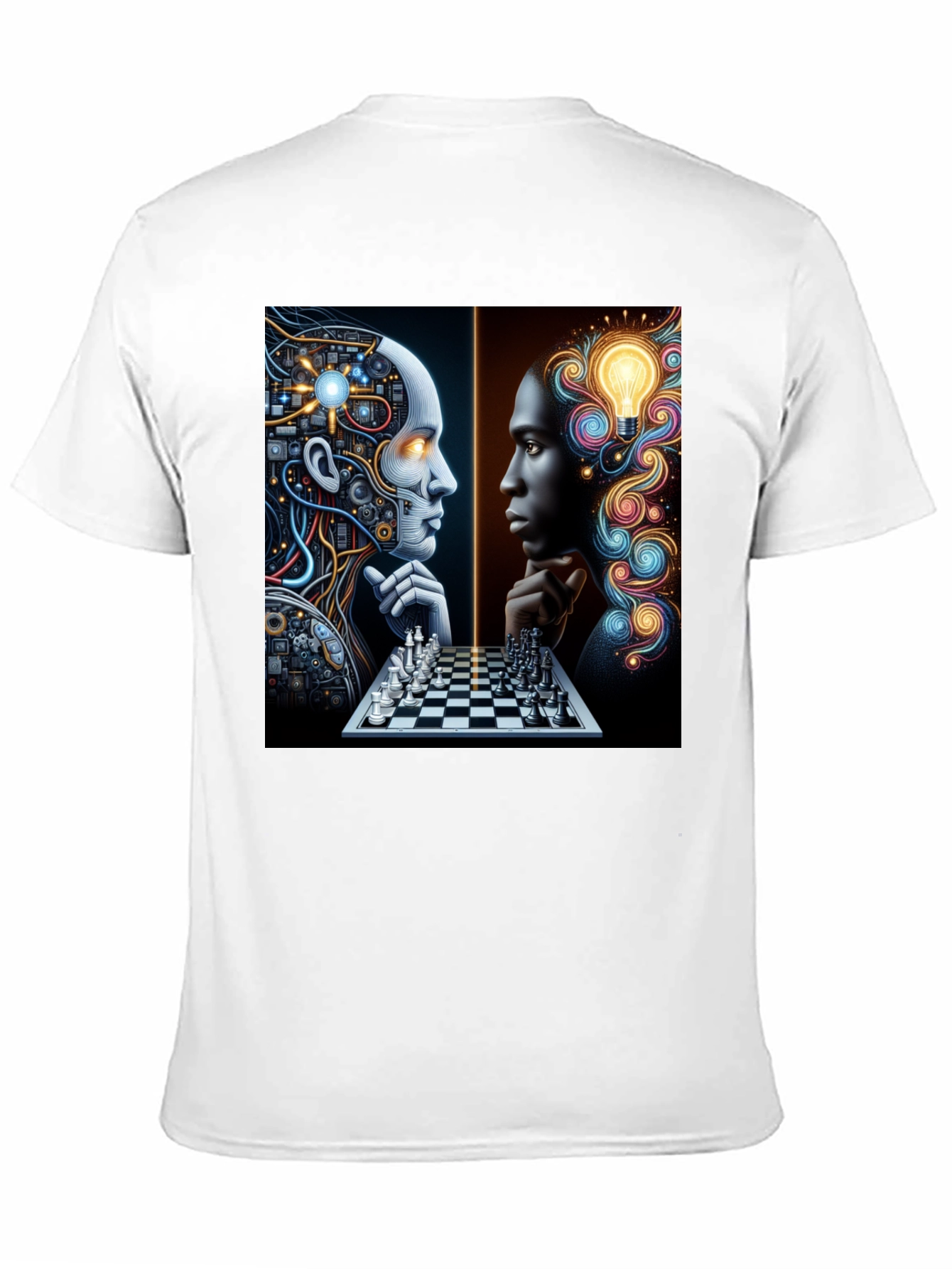 AI vs Human Chess Match Graphic Tee