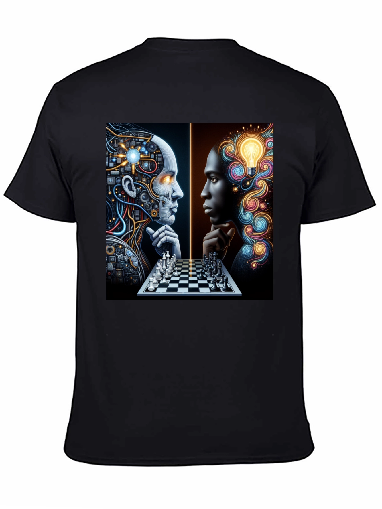 AI vs Human Chess Match Graphic Tee