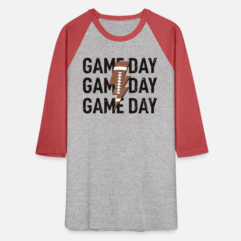 Game Day Football Distressed Lightning Bolt