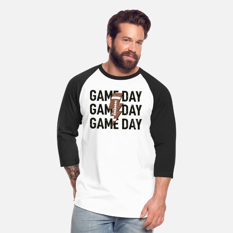 Game Day Football Distressed Lightning Bolt