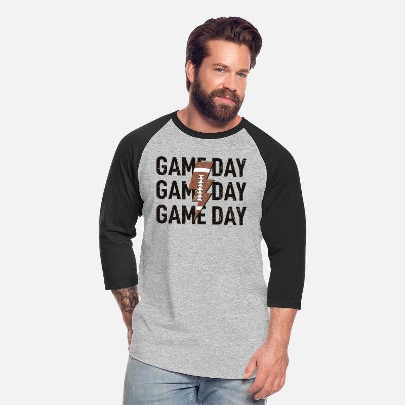 Game Day Football Distressed Lightning Bolt