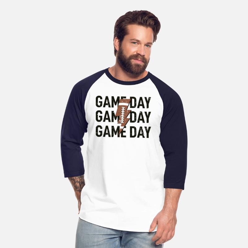 Game Day Football Distressed Lightning Bolt