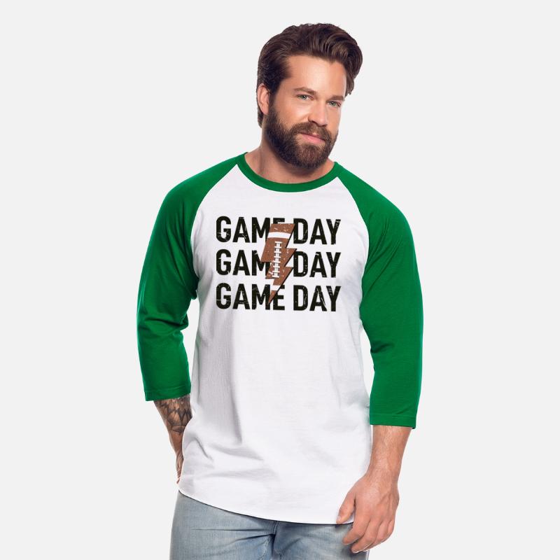Game Day Football Distressed Lightning Bolt