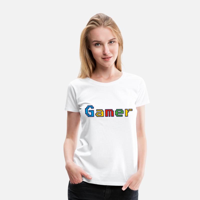 Gamer Retro Pixel Color Font For Video Game Gifts