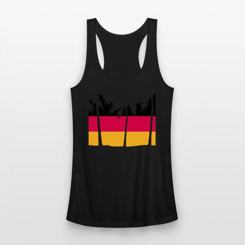 Germany Flag Black Red Gold Palms German Stripes