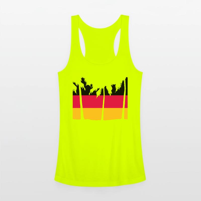 Germany Flag Black Red Gold Palms German Stripes