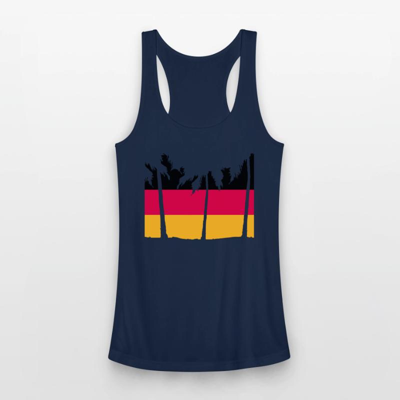 Germany Flag Black Red Gold Palms German Stripes