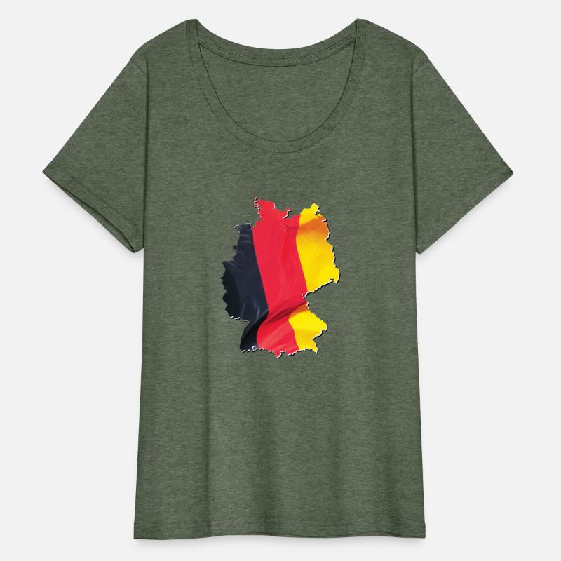 Germany Flag in Germany Map