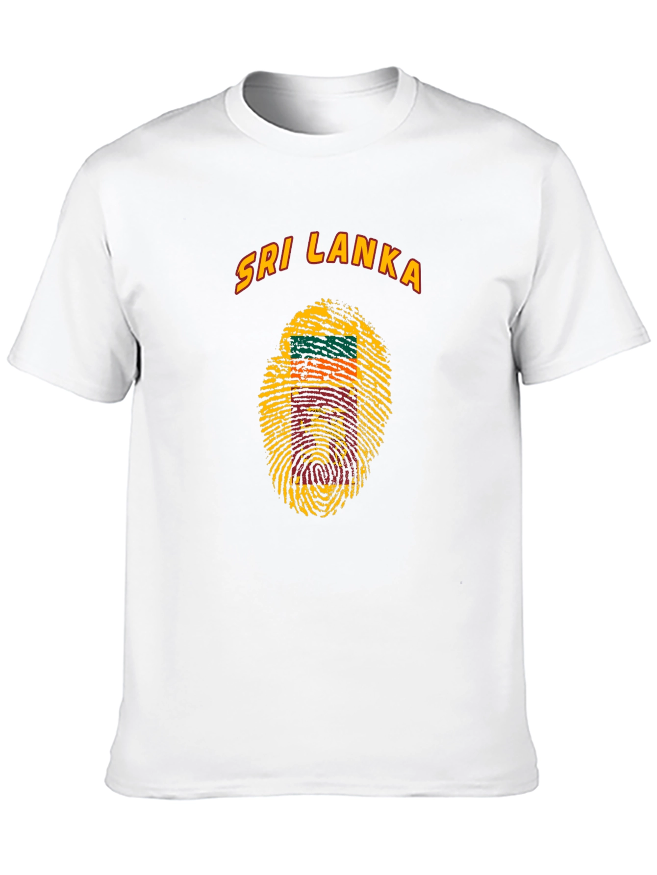 Sri Lanka Fingerprint Flag T-Shirt