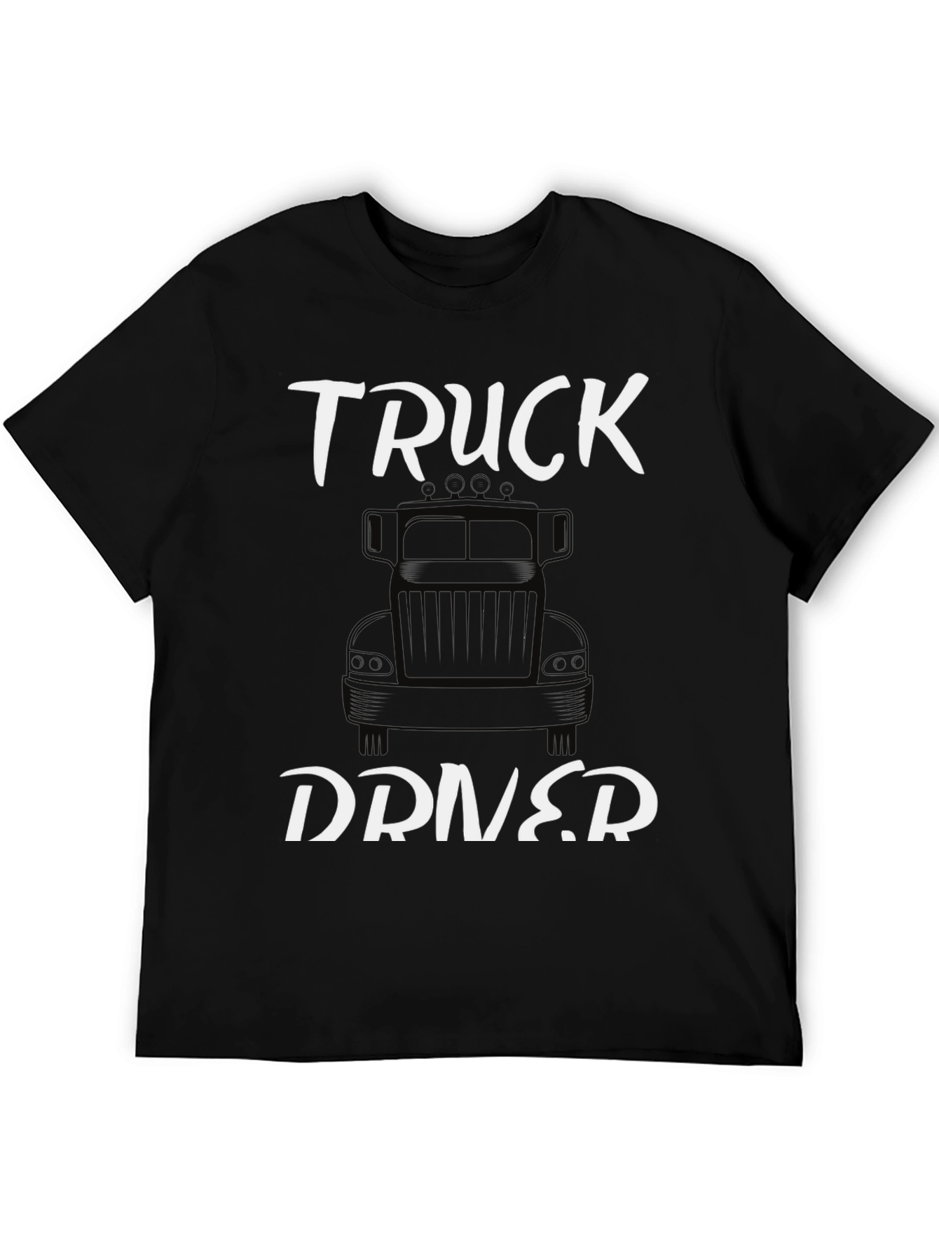 Truck Driver Graphic Tee - Classic Black Cotton T-Shirt