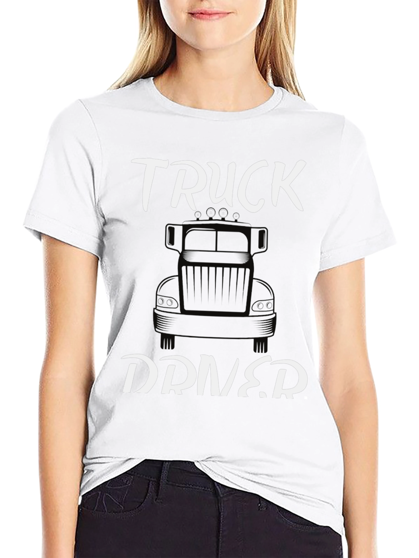 Truck Driver Graphic Tee - Classic Black Cotton T-Shirt