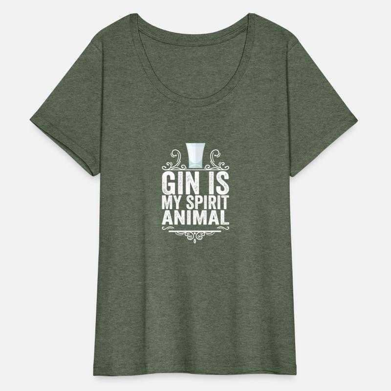 Gin Is My Spirit Animal Lover T-Shirt Funny Drink