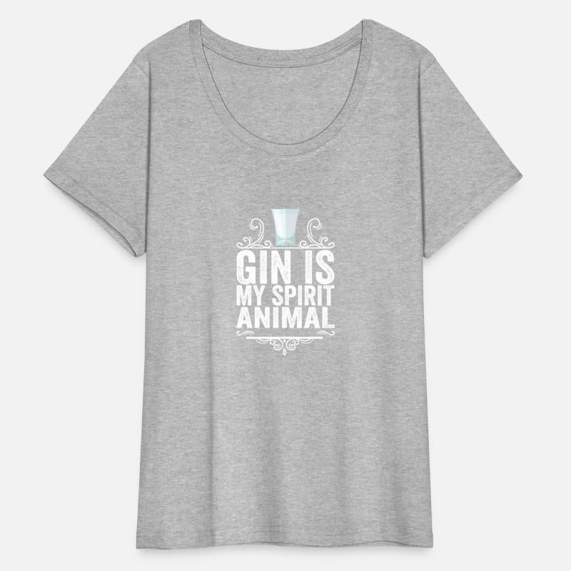 Gin Is My Spirit Animal Lover T-Shirt Funny Drink
