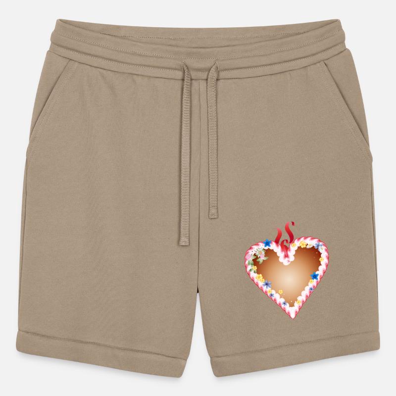 Gingerbread heart folk festival with icing and bow