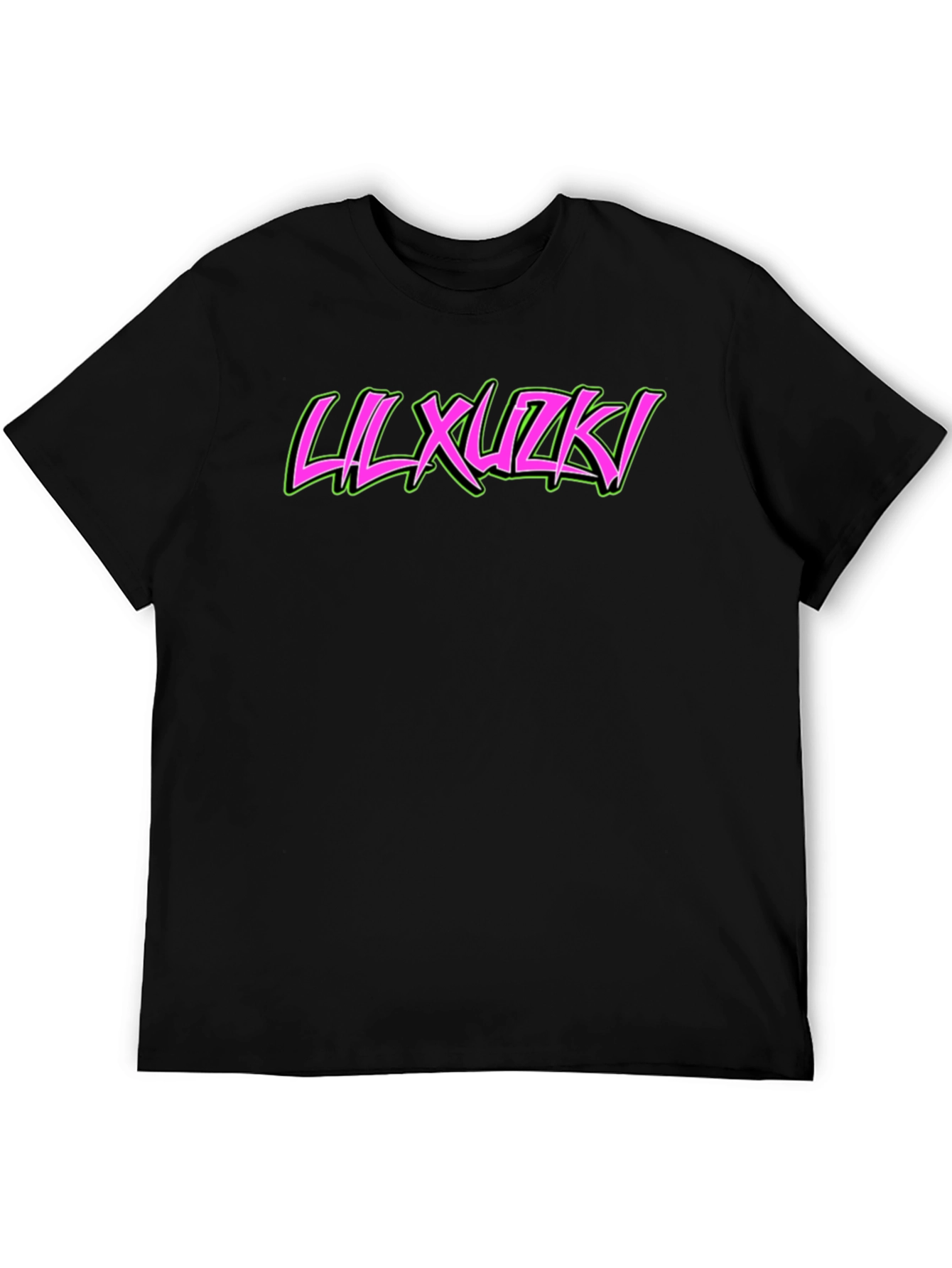 Lil Xuzki Graphic Tee - Trendy Black Cotton T-Shirt
