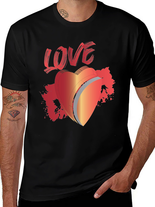 LOVE Graphic T-Shirt Heart Valentines Day Tee