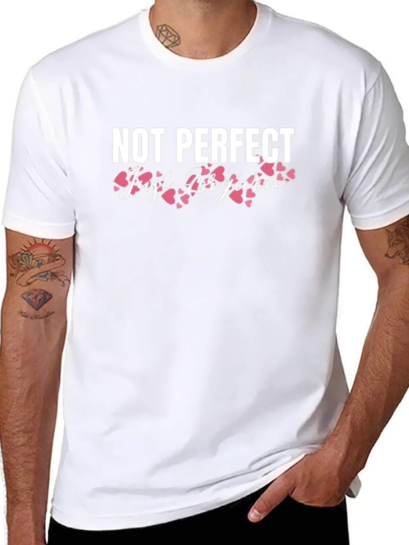 Not Perfect Just Forgiven Black T-Shirt