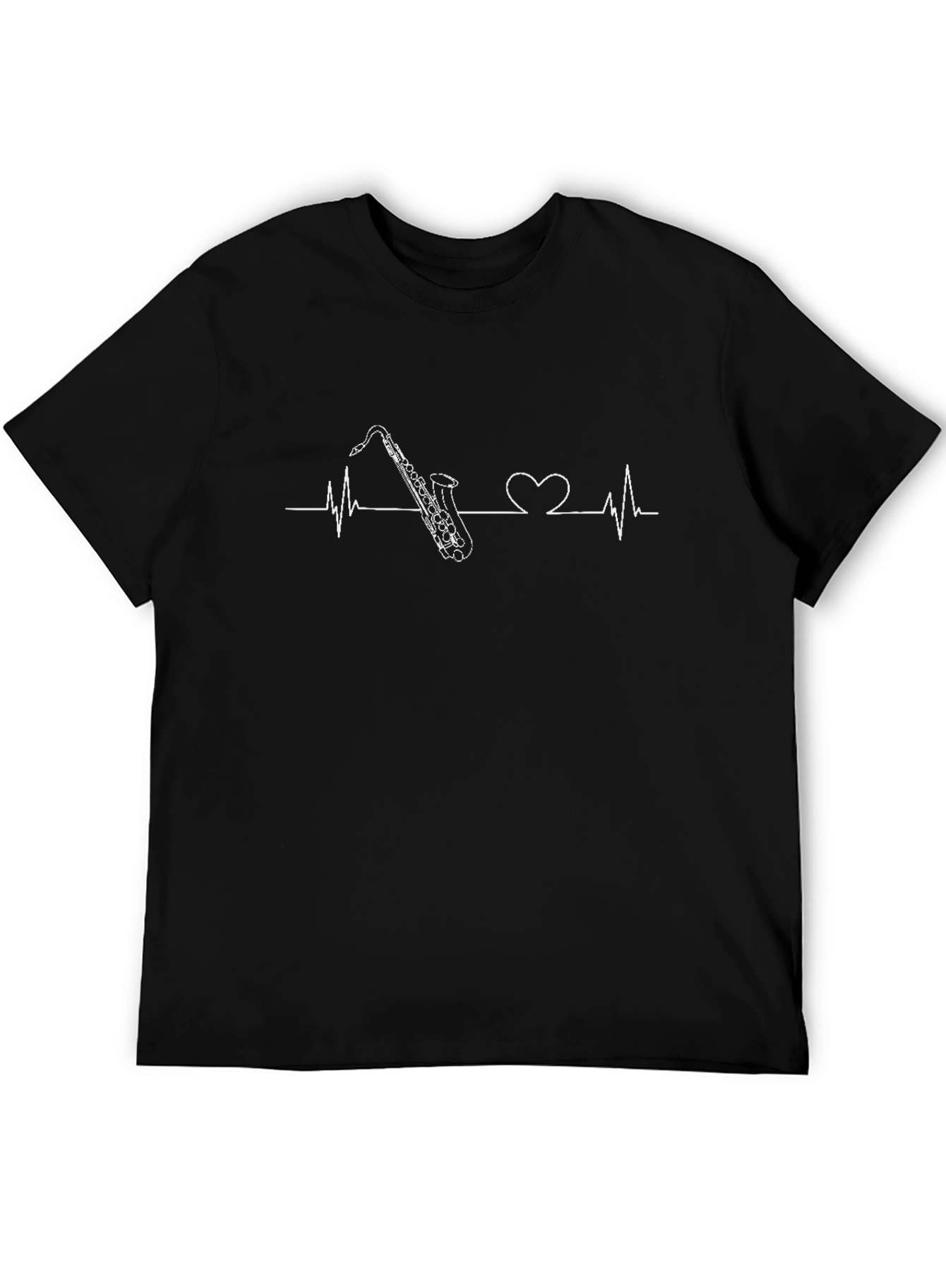 Saxophone Heartbeat Graphic Tee