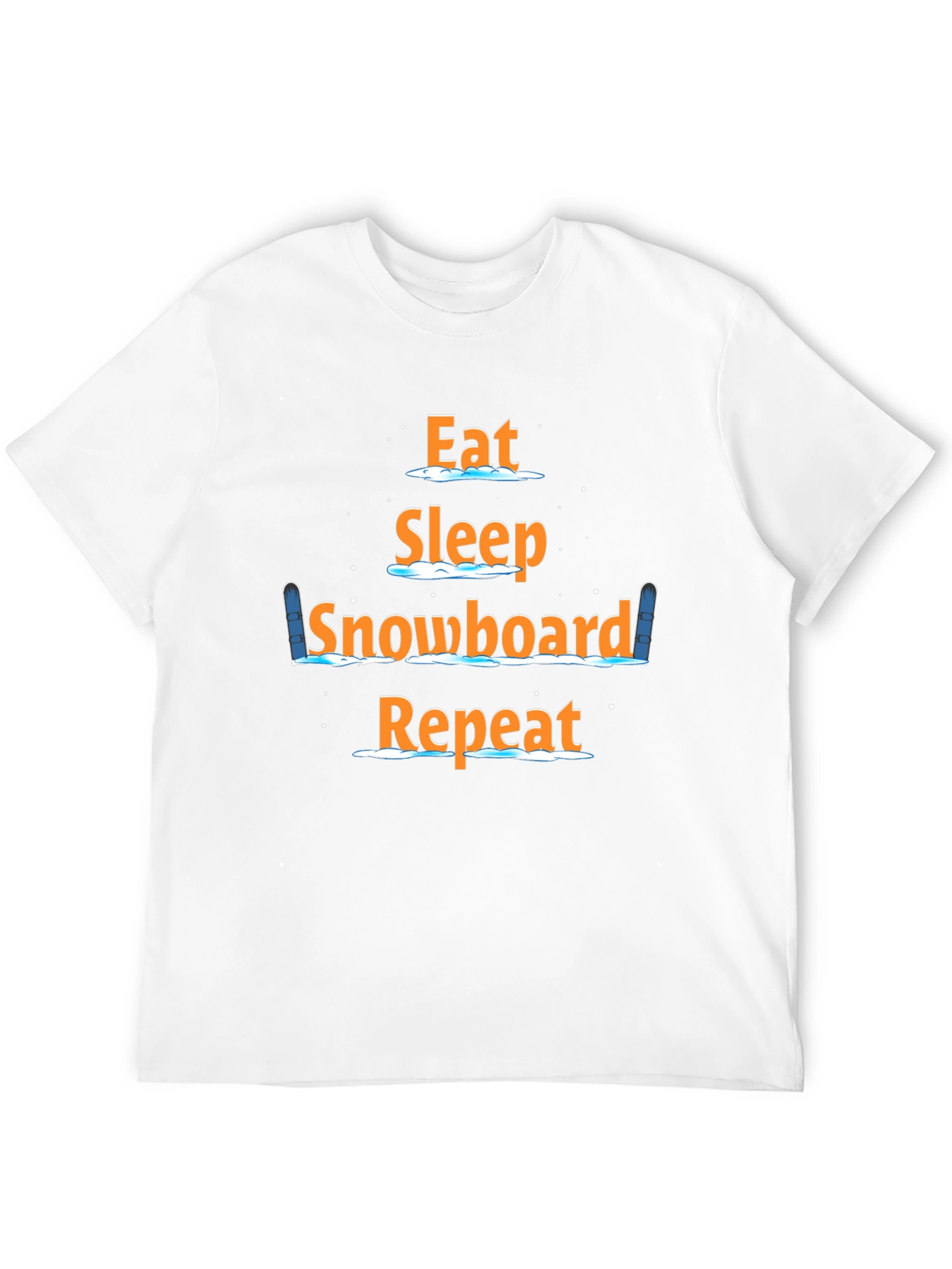 Eat Sleep Snowboard Repeat Black T-Shirt