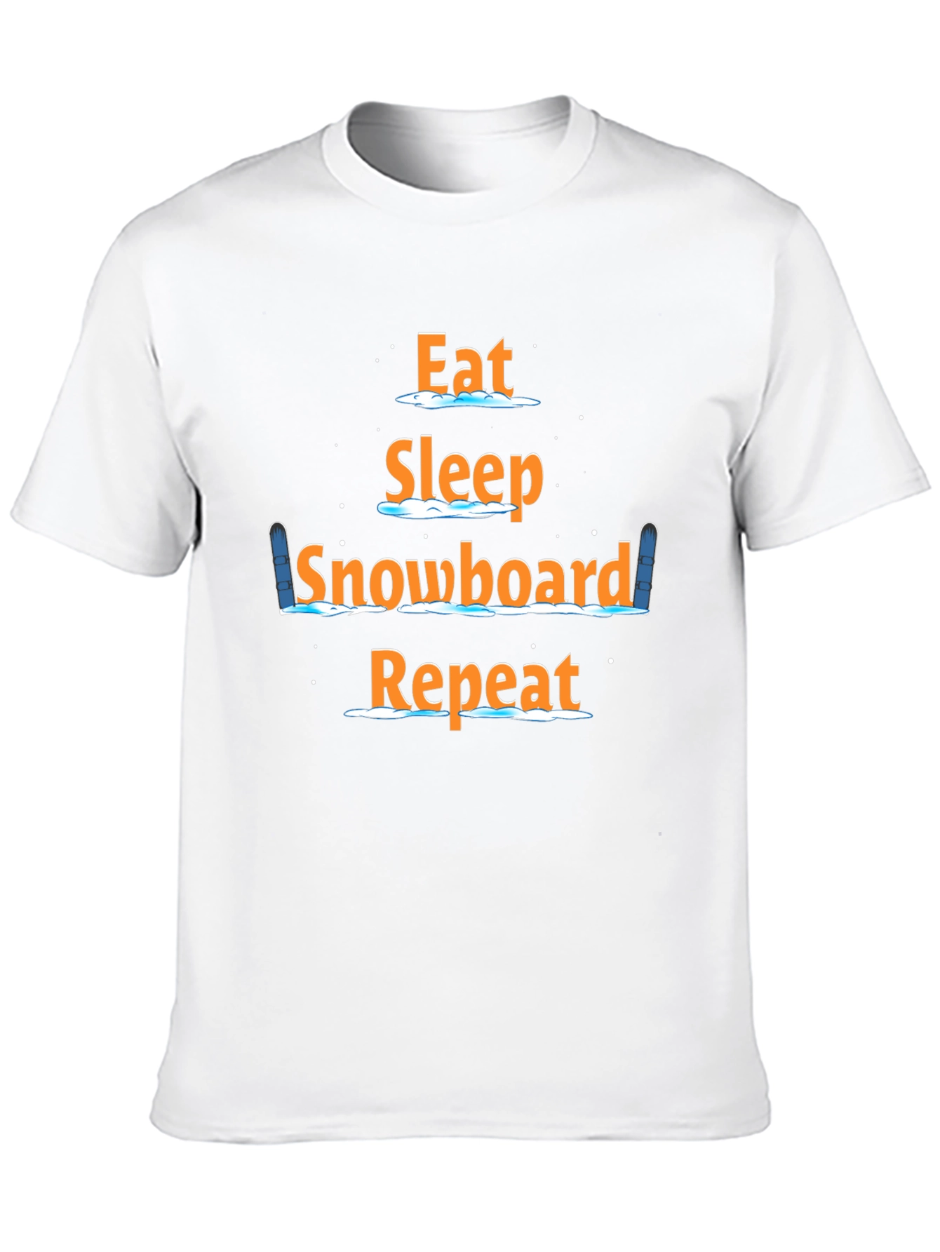 Eat Sleep Snowboard Repeat Black T-Shirt
